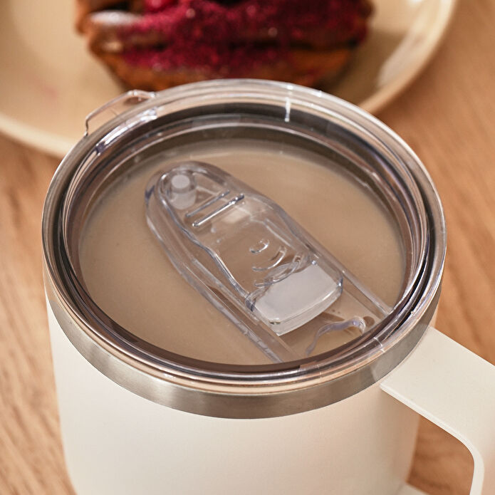 Karaca Thermal Çelik Termos Bardak 420 ml Beyaz