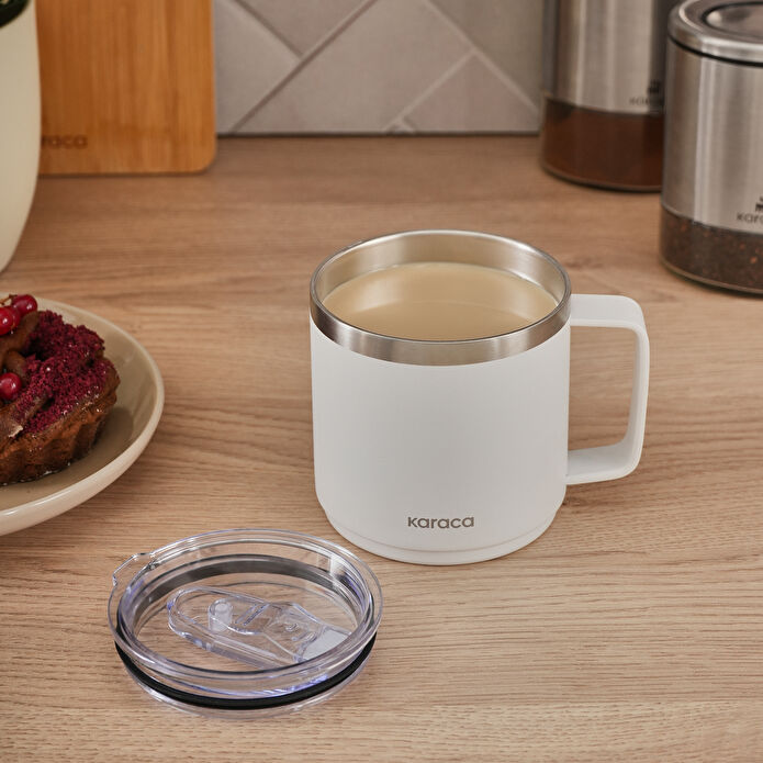 Karaca Thermal Çelik Termos Bardak 420 ml Beyaz