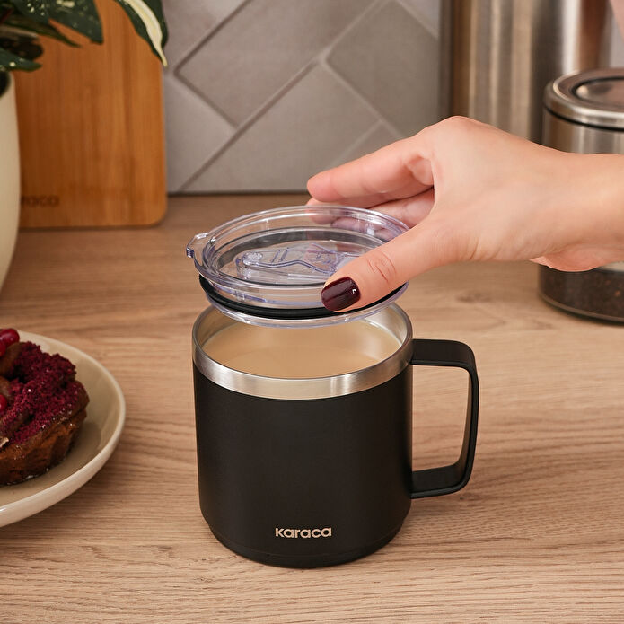 Karaca Thermal Çelik Mug 420 ml Siyah