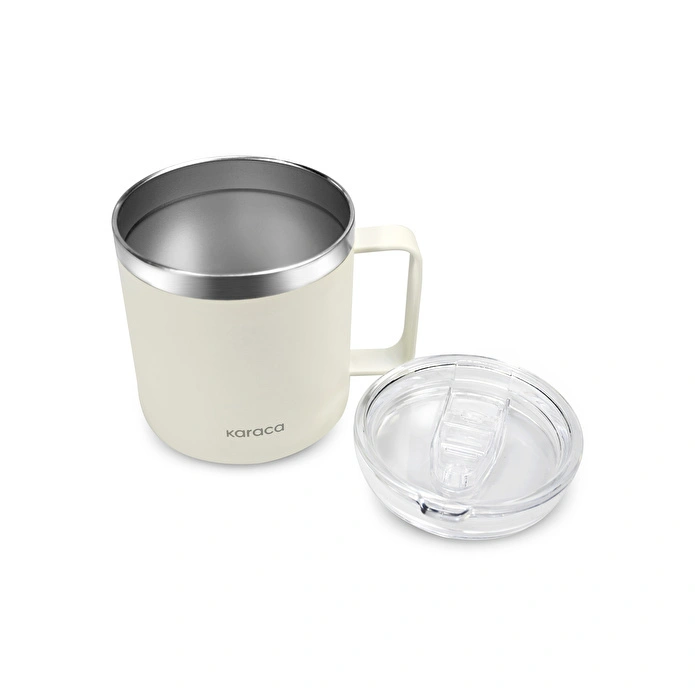 Karaca Thermal Çelik Mug 420 ml Krem