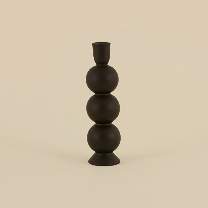 Karaca Home Enna Şamdan Siyah 7x6x23,2 cm