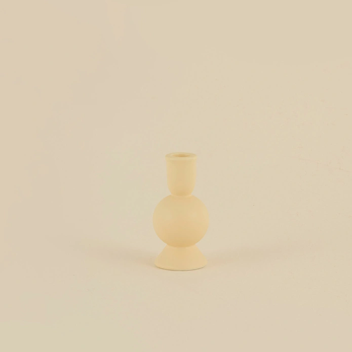 Karaca Home Enna Şamdan Bej 6,5x6,5x13 cm