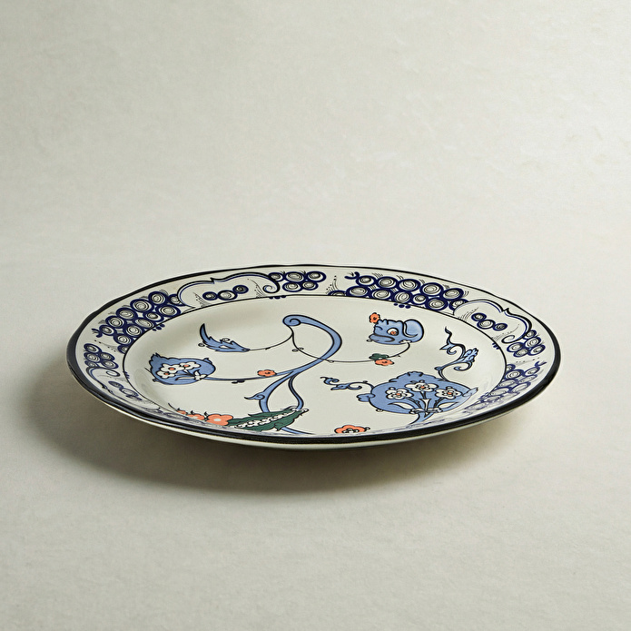 Karaca x Ömür Akkor İznik Hatai Servis Tabağı 26 cm