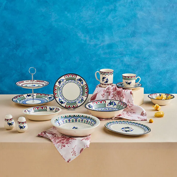 Karaca x Ömür Akkor İznik Balık Salata Kasesi 24 cm