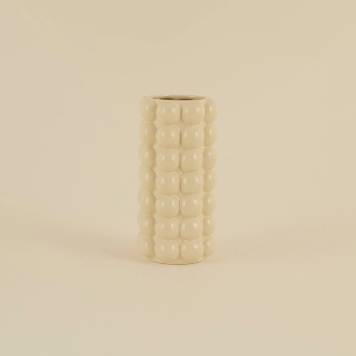 Karaca Home Rocco Silindir Vazo Bej 9,3 x 9,3 x 18 cm