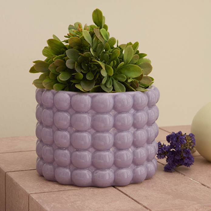Karaca Home Rocco Saksı Lila 15 x 15 x 11 cm
