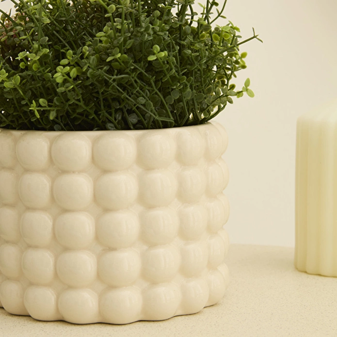 Karaca Home Rocco Saksı Bej 15x15x11 cm