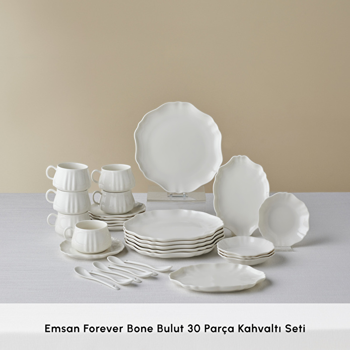 Emsan Forever Bone Bulut 30 Parça 6 Kişilik Kahvaltı Takımı