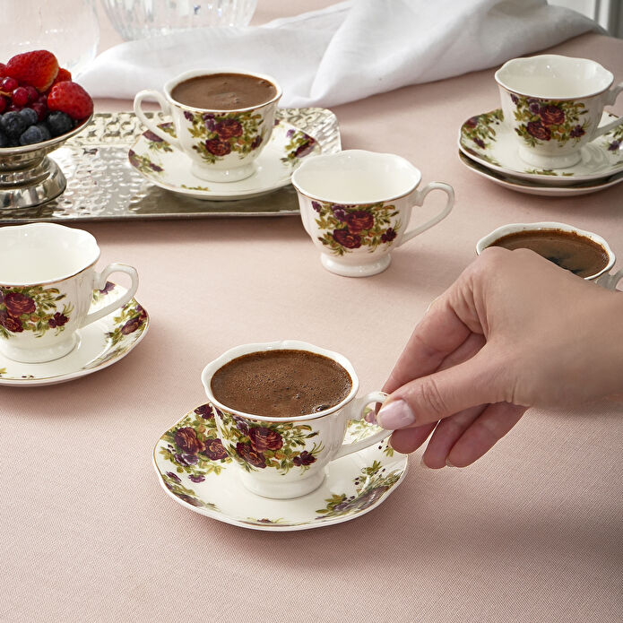 Karaca Asuman 6 Kişilik Kahve Fincan Takımı 80 ml