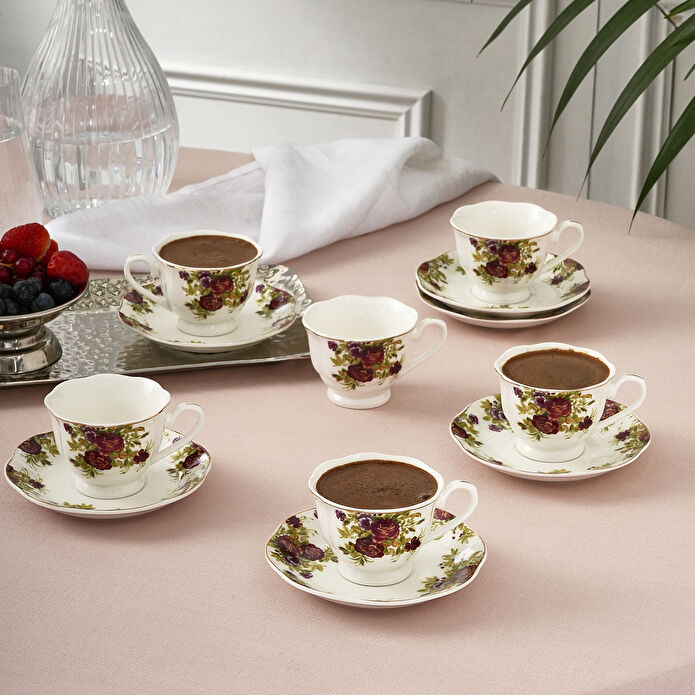 Karaca Asuman 6 Kişilik Kahve Fincan Takımı 80 ml