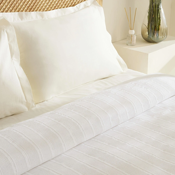 Karaca Home Verona %100 Pamuk Çift Kişilik Pike Beyaz