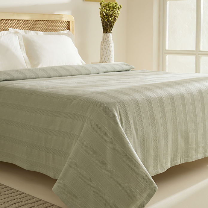 Karaca Home Verona %100 Pamuk Çift Kişilik Pike Adaçayı