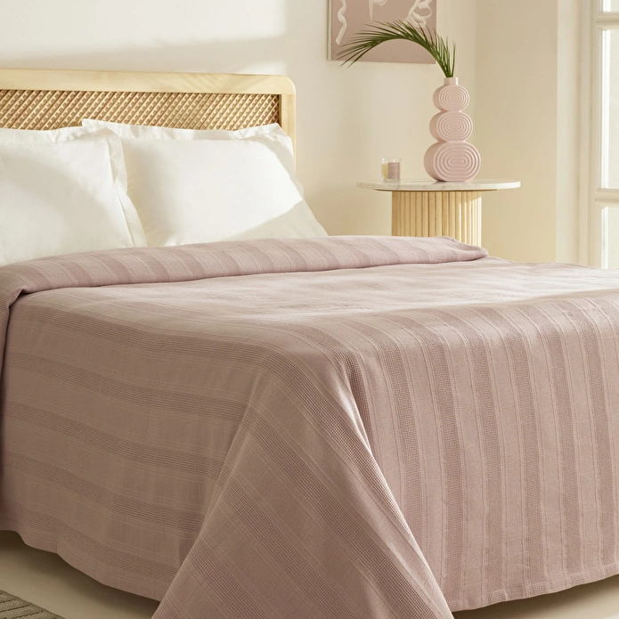 Karaca Home Verona %100 Pamuk Çift Kişilik Pike Pudra