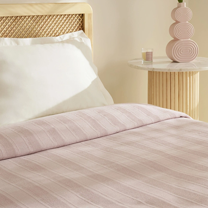 Karaca Home Verona %100 Pamuk Çift Kişilik Pike Pudra