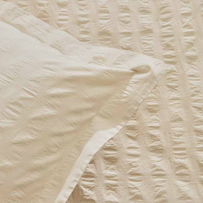 Karaca Home Perla Gofre %100 Pamuk Çift Kişilik Nevresim Takımı Bej