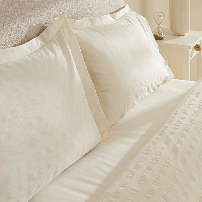 Karaca Home Perla Gofre %100 Pamuk Çift Kişilik Nevresim Takımı Beyaz