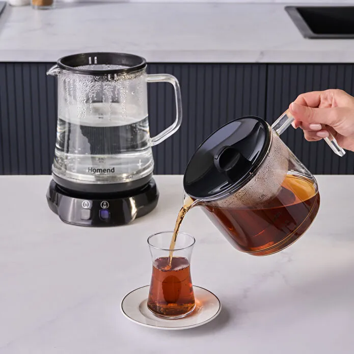 Homend Royaltea 1758H Konuşan Çay Makinesi Siyah