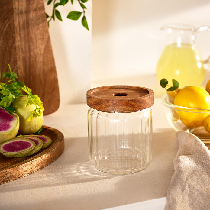 Karaca Mova Akasya Çizgili Saklama Kabı 360 ML