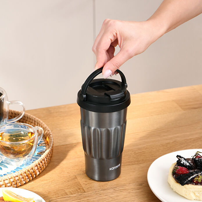 Karaca Antre Çelik Sızdırmaz Termos 500 ml Antrasit