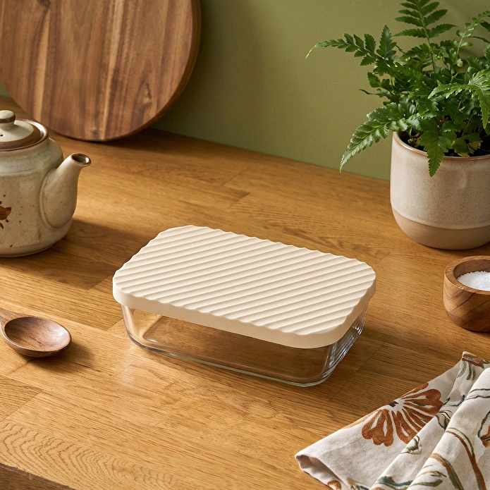 Karaca Bumpy Kare Cam Saklama Kabı 650 ml