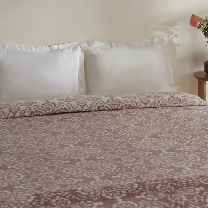 Karaca Home Elvira Tek Kişilik Akrilik Battaniye Mürdüm