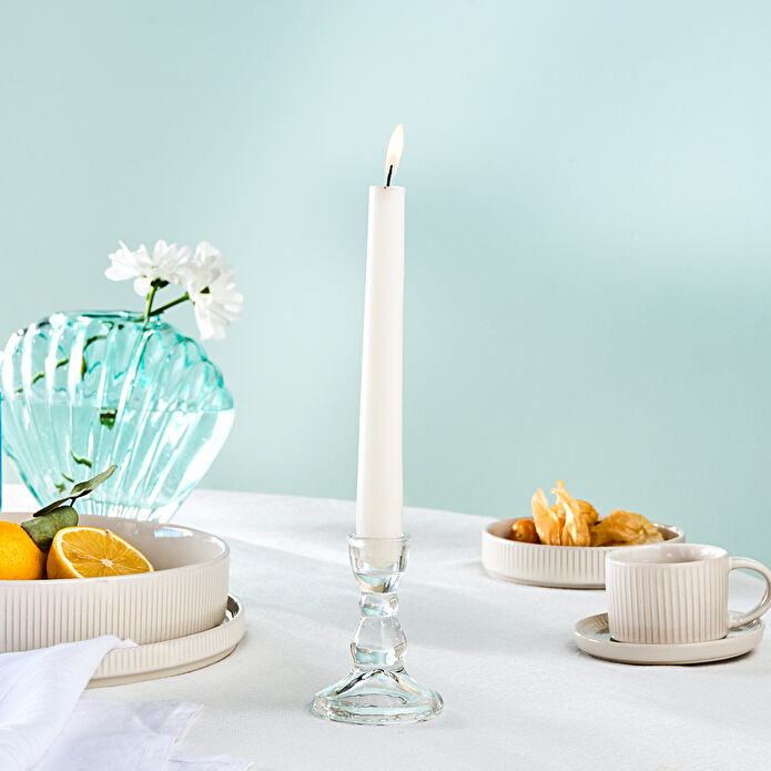 Karaca Marine Cam Şamdan Şeffaf 6,5 x 6,5 x 9 cm