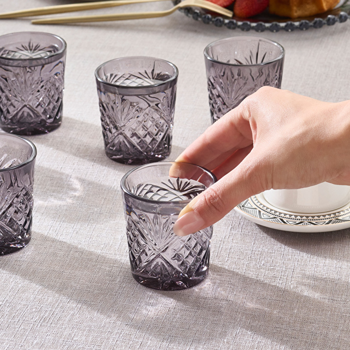 Karaca Melodia 6'lı Kahve Yanı Bardağı Antrasit 100 ml