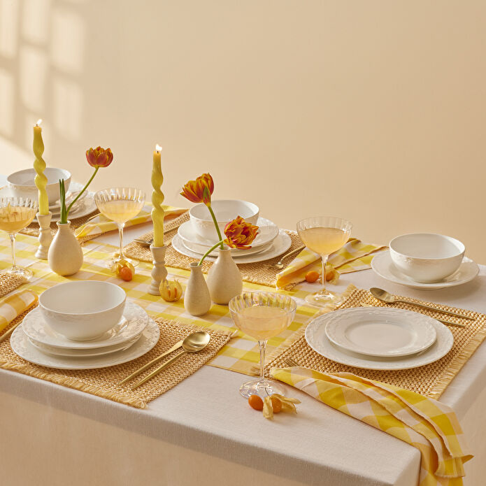 Karaca Forever Bone Nate 24 Parça 6 Kişilik Yemek Takımı