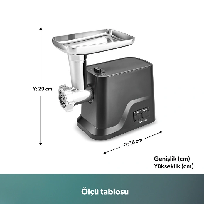 Homend Meatbox 3102H Kıyma ve Salça Makinesi