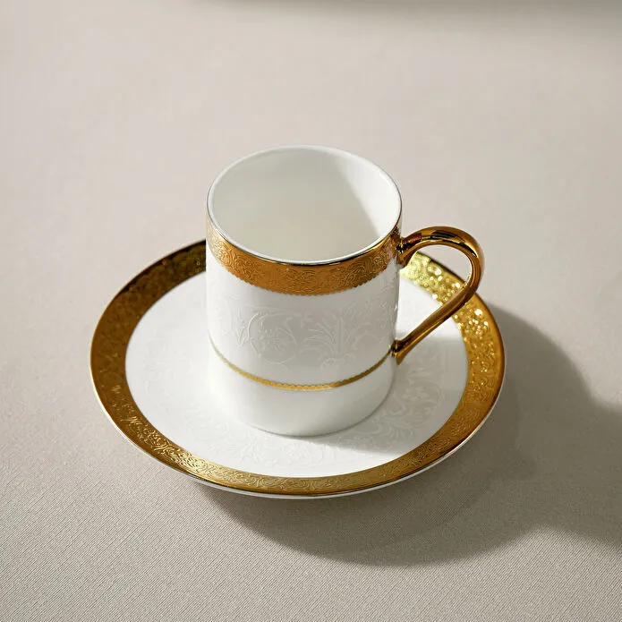 Karaca Royal Bone Victoria 6 Kişilik Kahve Fincan Takımı 90 ml