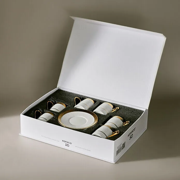Karaca Royal Bone Victoria 6 Kişilik Kahve Fincan Takımı 90 ml