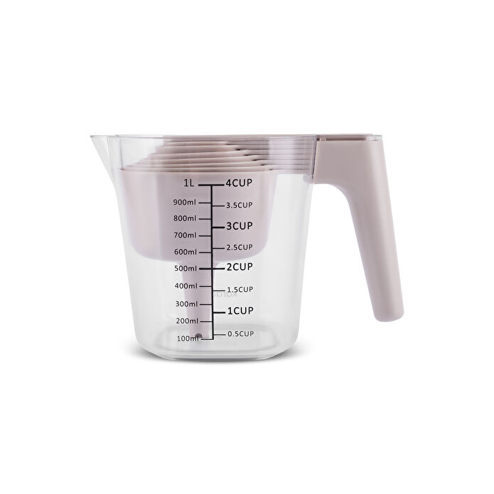 Karaca Ekin Hazneli Ölçü Kabı & Kaşığı Seti