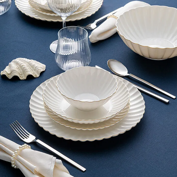 Emsan Perla Fine Bone 53 Parça 12 Kişilik Yemek Takımı