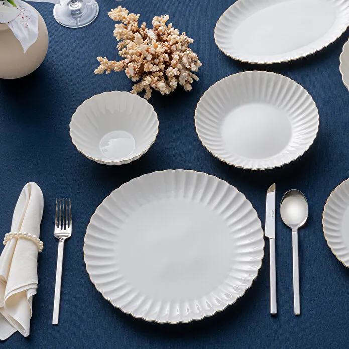 Emsan Perla Fine Bone 53 Parça 12 Kişilik Yemek Takımı