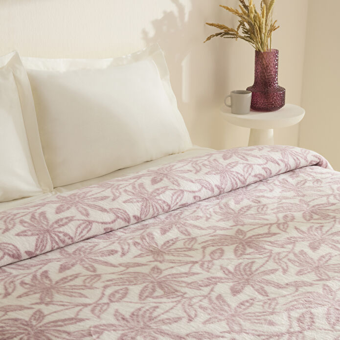 Karaca Home Layla Çift Kişilik Akrilik Battaniye Mürdüm