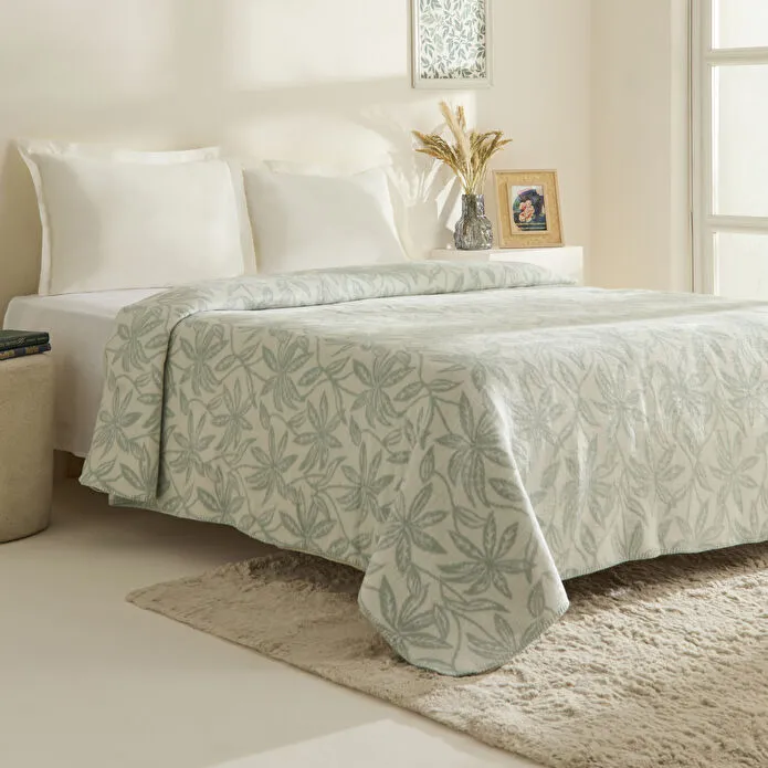 Karaca Home Layla Çift Kişilik Aktilik Battaniye Mint
