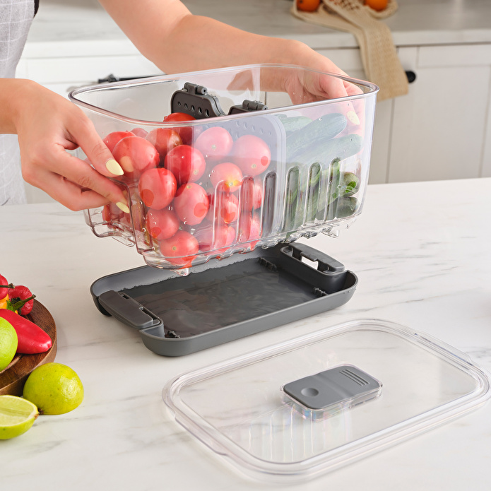 Karaca Citrina Saklama Kabı Antrasit Large 5000 ml