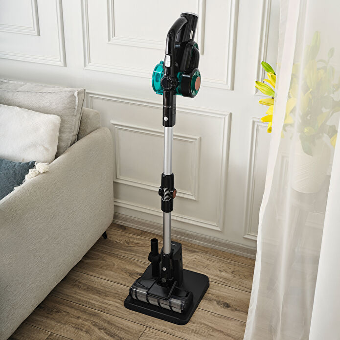 Homend Dustrider 1264H Şarjlı Turbo Başlıklı Dikey Süpürge Siyah