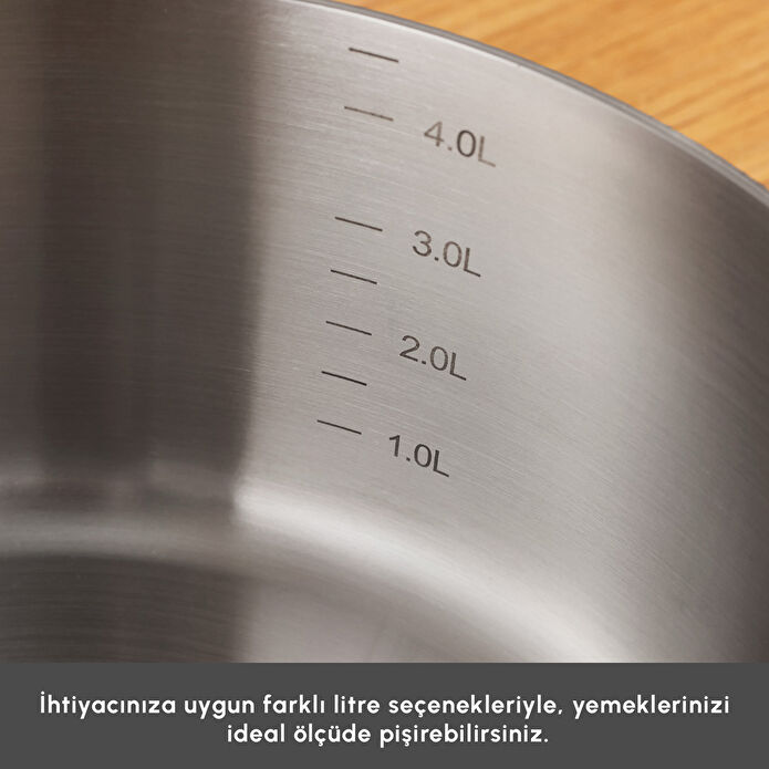 Karaca Power Steel 316+ 3Ply Apollo İndüksiyon Tabanlı 8 Parça Çelik Tencere Seti