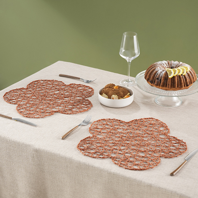 Karaca Home Daisy Amerikan Servisi 2'li Set Turuncu