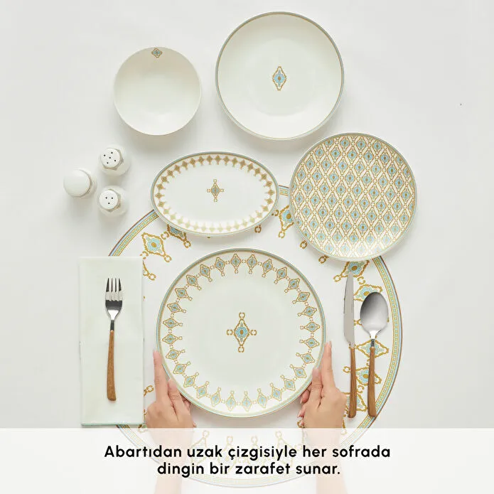 Karaca Forever Bone Dorothy 53 Parça 12 Kişilik Yemek Takımı