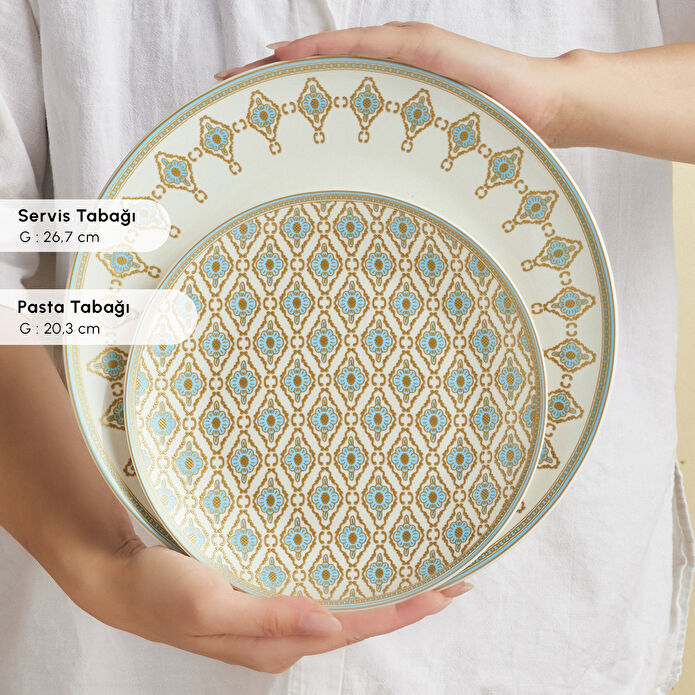 Karaca Forever Bone Dorothy 53 Parça 12 Kişilik Yemek Takımı