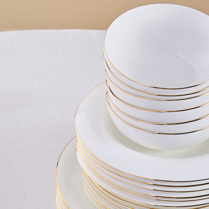 Karaca Stream Bone Pavli 24 Parça 6 Kişilik Yemek Takımı