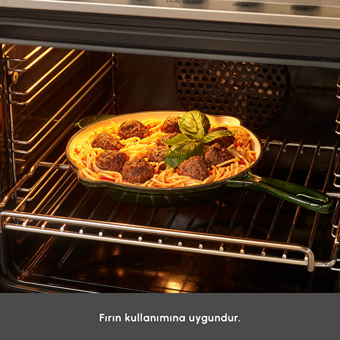 Karaca Heritage Demir Döküm Emayeli Tava Yeşil 26 cm