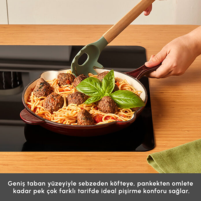 Karaca Heritage Demir Döküm Emayeli Tava Kırmızı 26 cm