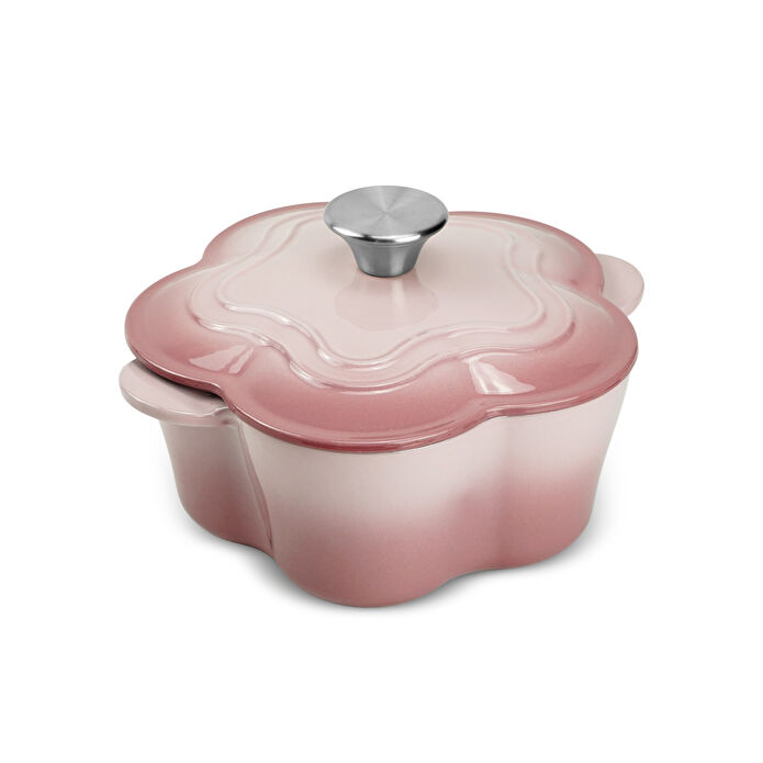 Karaca Flower Demir Döküm Tencere Pembe 20 cm