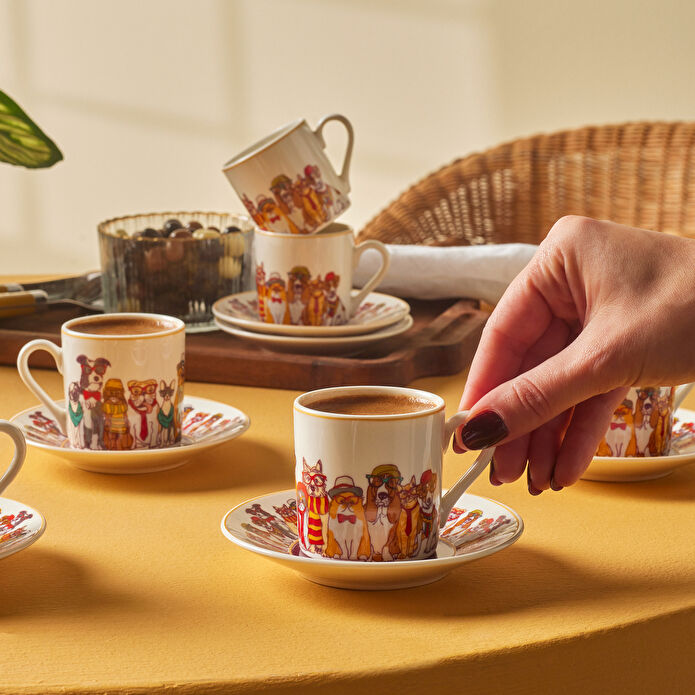 Karaca Latli 6 Kişilik Kahve Fincan Takımı 80 ml