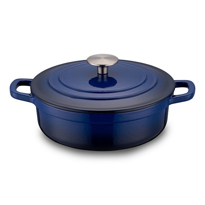 Emsan Fortino Cast Döküm Tencere Seti Lacivert 4 Parça 22 cm