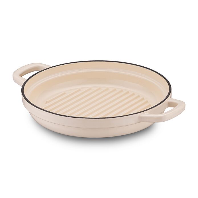 Emsan Fortino Cast Döküm Tencere Seti Krem 4 Parça 22 cm