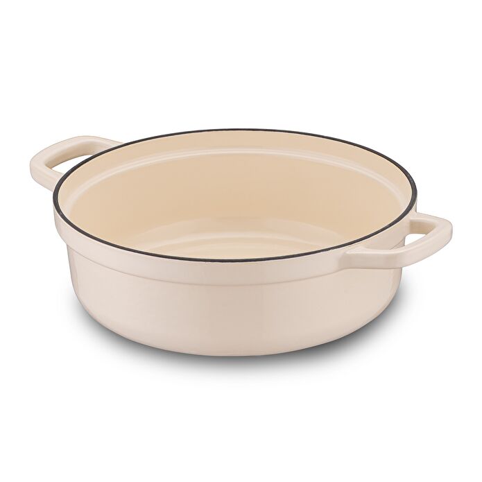 Emsan Fortino Cast Döküm Tencere Seti Krem 4 Parça 22 cm